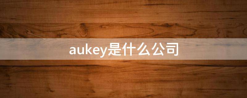 aukey是什么公司 aukey是什么意思