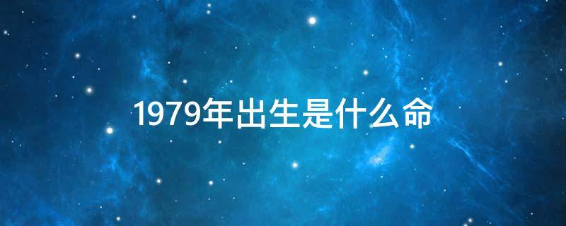 1979年出生是什么命 1979年出生是什么命五行属什么