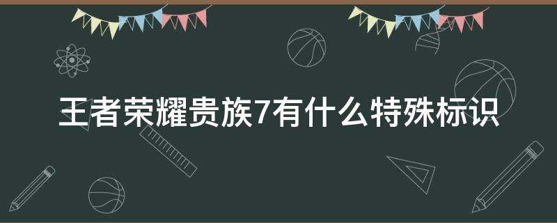 王者荣耀贵族7有什么特殊标识 王者荣耀贵族7是什么皮肤