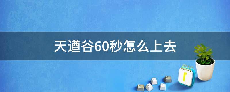 天遒谷60秒怎么上去 天遒谷遗迹60秒