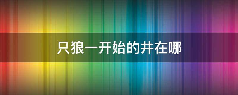 只狼一开始的水井在哪 只狼一开始的井在哪