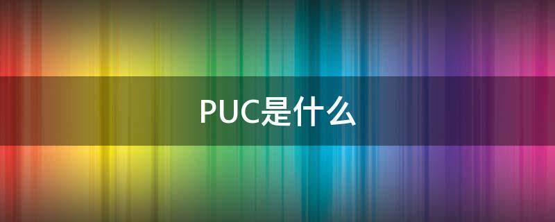 puc是什么意思网络用语 PUC是什么