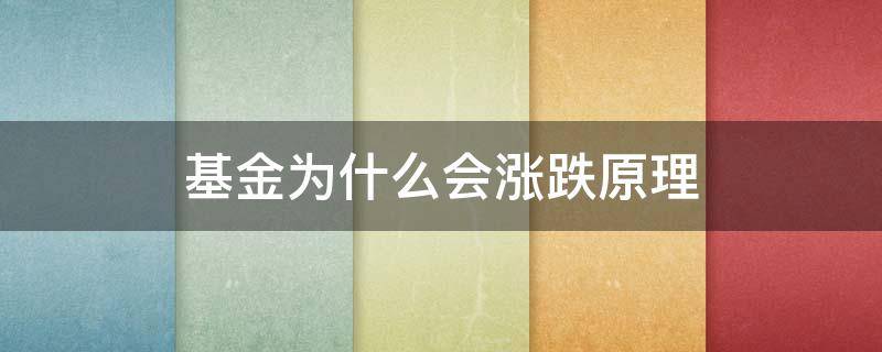 基金为什么会涨跌原理 基金涨跌的原理是什么