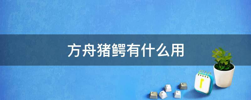 方舟猪鳄有什么用 方舟生存进化手机版猪鳄有什么用