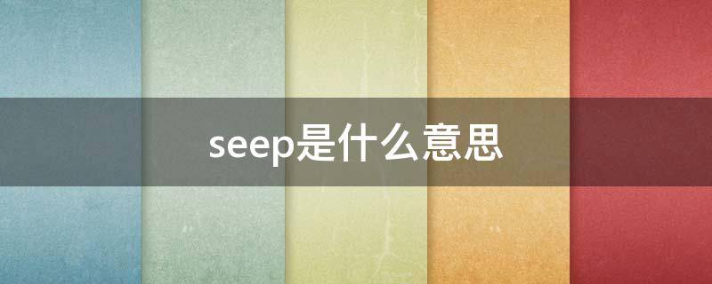 seep是什么意思 sheep是什么意思