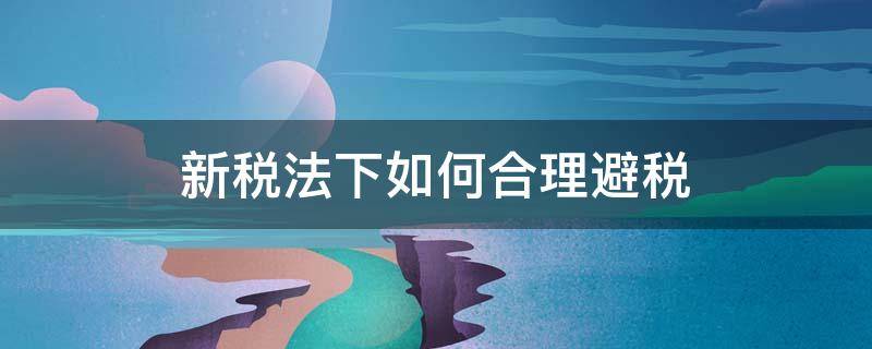 新税法下如何合理避税 合理避税60个方法和42个技巧这篇文章的看法