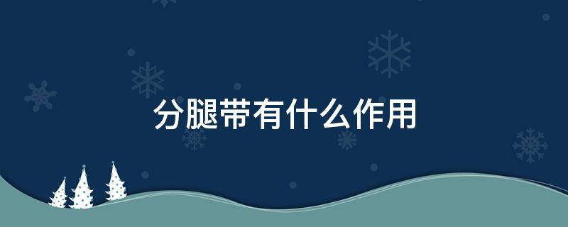 分腿绷带做什么的 分腿带有什么作用