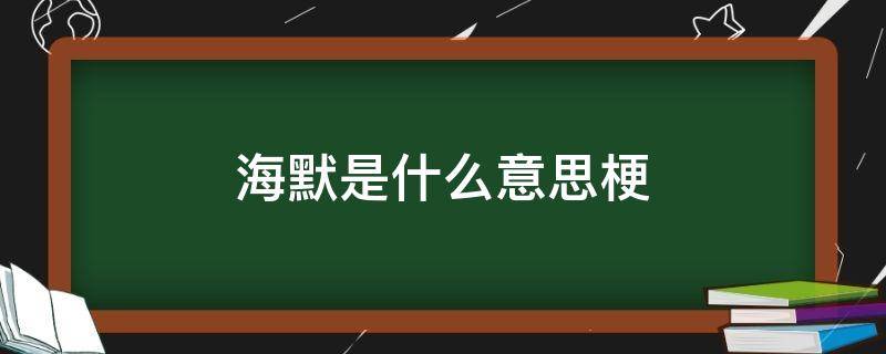 海默是什么意思梗 海默是什么梗?