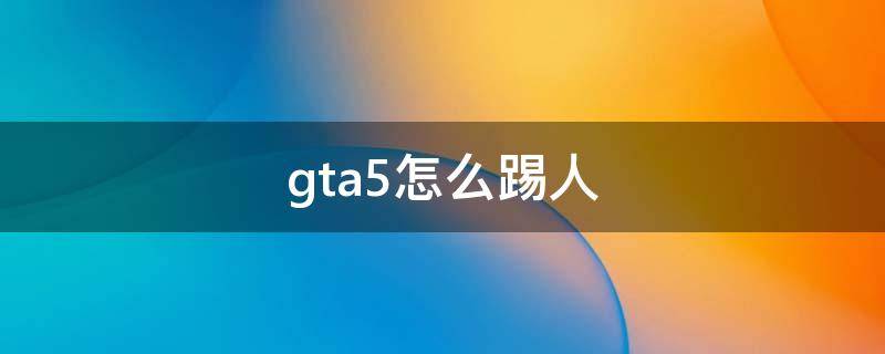 gta5怎么踢人出任务 gta5怎么踢人