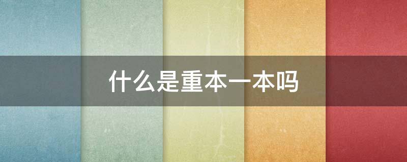 什么是重本一本吗 一本是不是重本?重本和一本有区别吗?