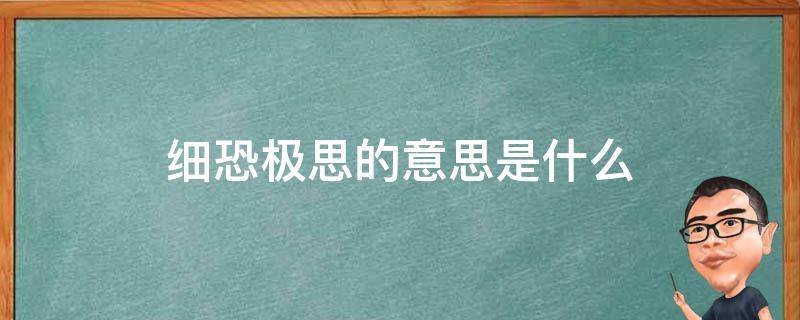 细思恐极还是细思极恐 细恐极思的意思是什么