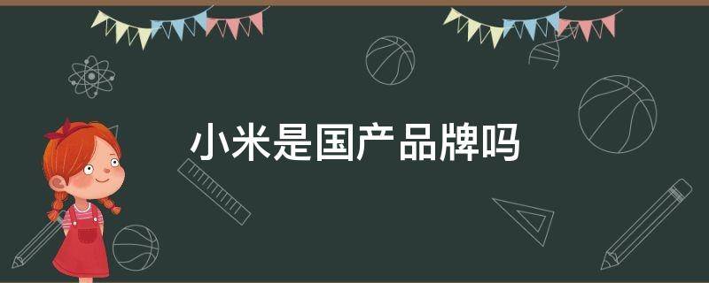 小米是国产品牌吗? 小米是国产品牌吗