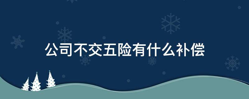 不交5险一金公司有补偿金 公司不交五险有什么补偿