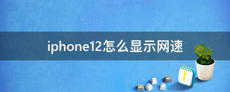 iphone12怎么显示网速 iPhone12 显示网速