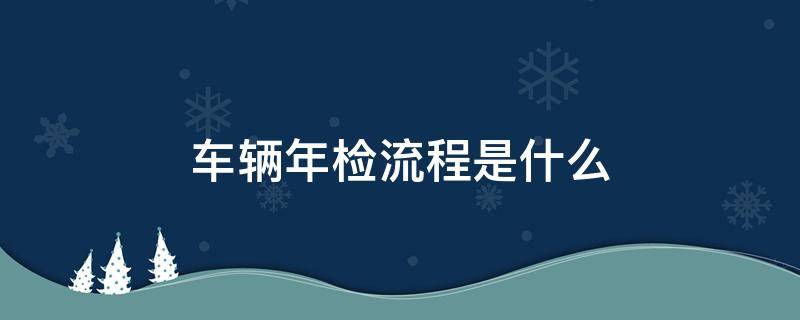 车辆年检流程是什么 汽车年检的流程是什么