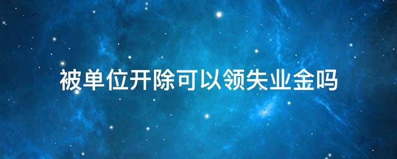 被单位开除可以领失业金吗 被单位开除后可以领失业金吗