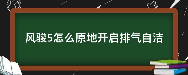 风骏5怎么原地开启排气自洁（风骏5如何原地开启排气自洁）