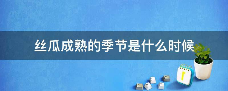 丝瓜成熟的季节是什么时候 丝瓜在什么季节成熟的