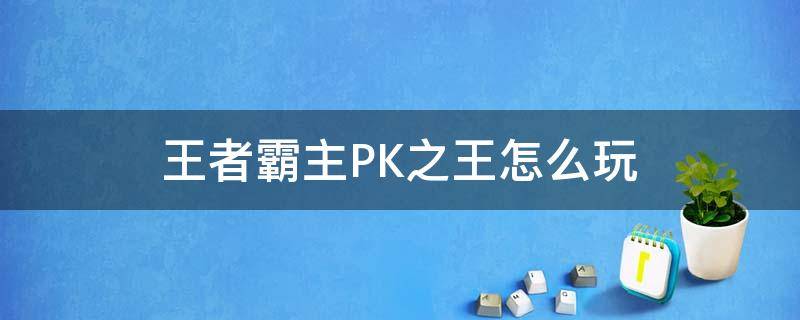 王者霸主PK之王怎么玩 王者怎么PK