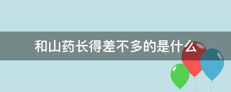 和山药长得差不多的是什么 跟山药长得差不多的是什么