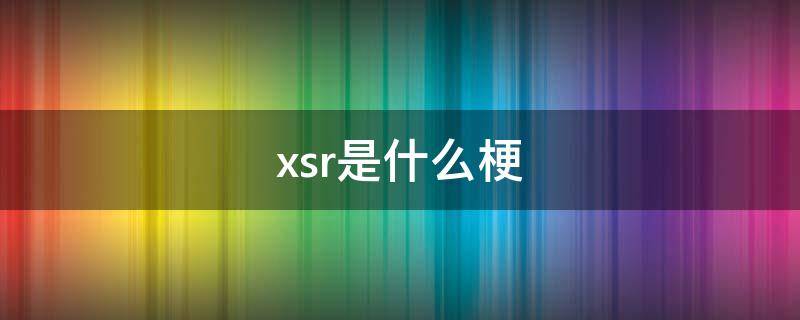 xsr是什么梗（xsr到底是个什么意思）