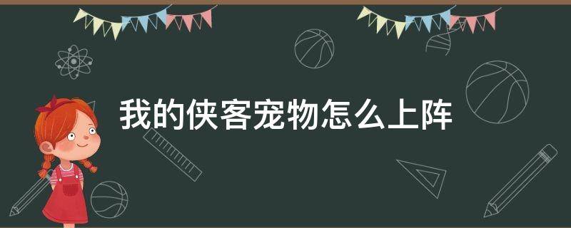 我的侠客宠物怎么上阵（我的侠客怎么上阵角色）