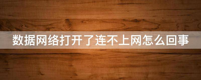 数据网络打开了连不上网怎么回事 数据网络打开了连不上网怎么回事安卓