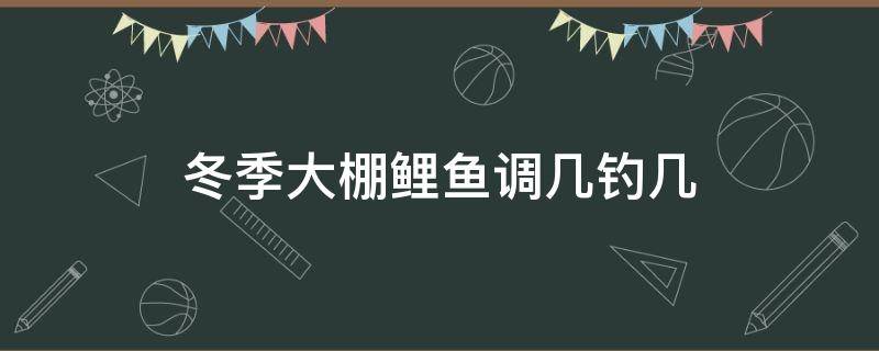 冬季大棚鲤鱼调几钓几（冬季钓大棚鲤鱼怎么钓）