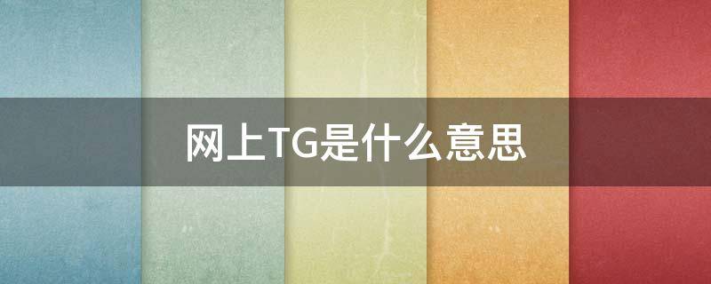 网上TG是什么意思 TG是什么意思