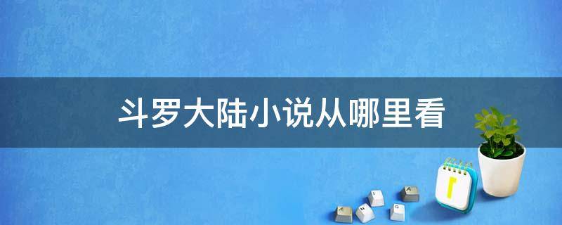 斗罗大陆小说从哪里看 《斗罗大陆》小说从哪里看?