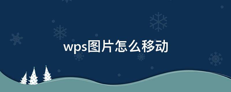 wps图片怎么移动 wps图片怎么移动到指定位置