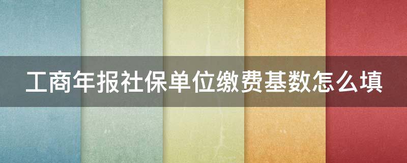 工商年报社保单位缴费基数怎么填 单位社保如何申报缴纳