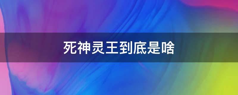 死神灵王到底是啥（死神灵王是好是坏）