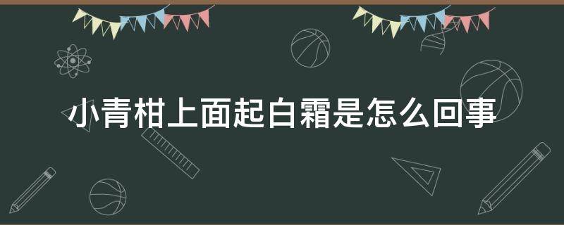 小青柑上面起白霜是怎么回事（小青柑为什么起白霜）