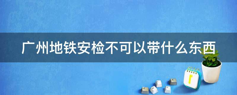 广州地铁安检不可以带什么东西（广州地铁安检不可以带什么东西进站）