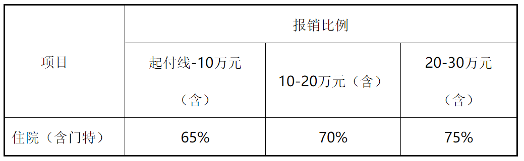 2023天津城乡居民医保大病保险报销比例