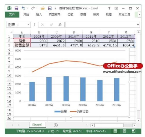 如何使用Excel表格中复选框控件