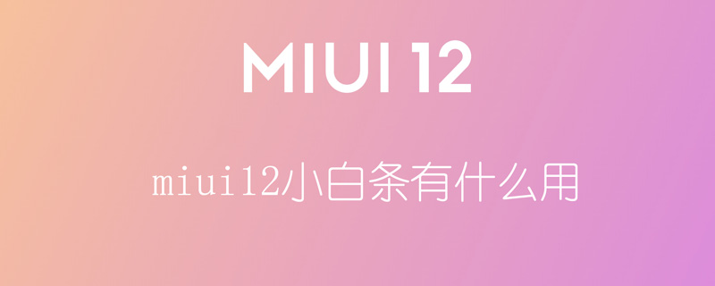 miui12小白条有什么用