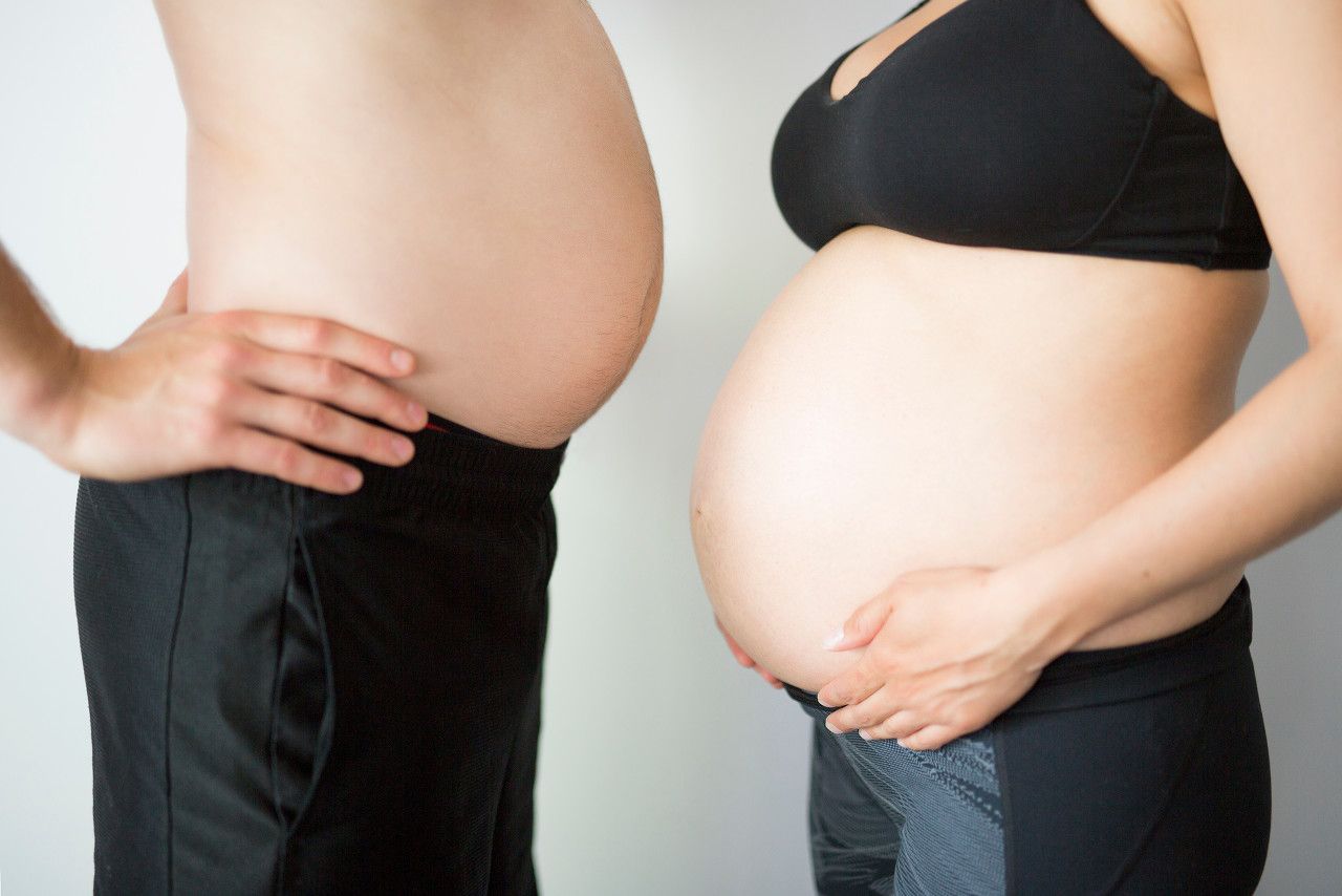 胖人怀孕肚子显怀图片 胖人怀孕的肚子图片