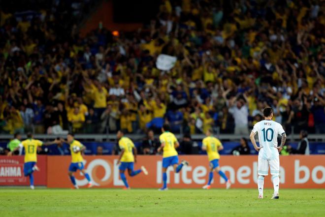 2019年美洲杯半决赛，阿根廷不敌巴西