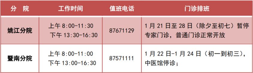 2023过年期间绍兴诸暨市各个医院工作时间