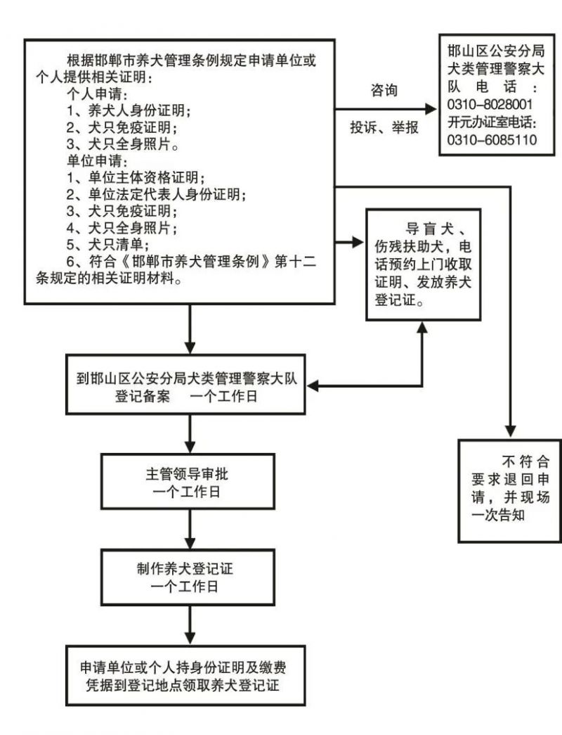 邯郸市狗证怎么办理多少钱 邯郸市狗证办理和年审流程