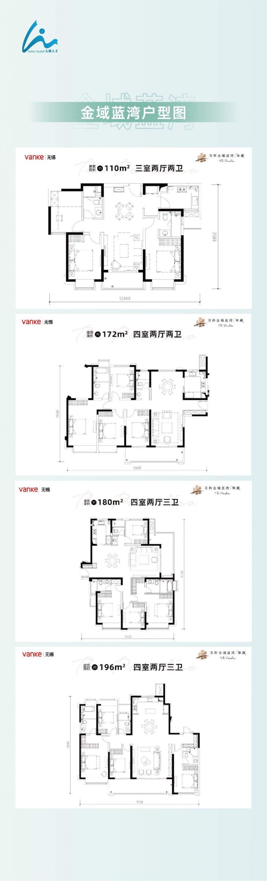 无锡万科金域蓝湾开盘价 无锡人才房万科金域蓝湾户型有哪些