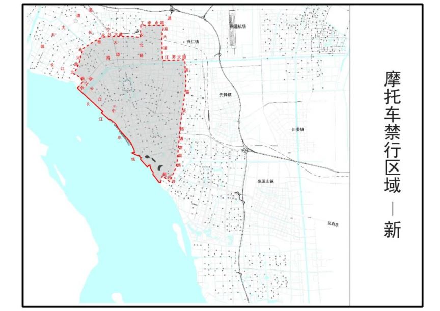 2023南通禁摩区域地图 南通禁摩区域调整