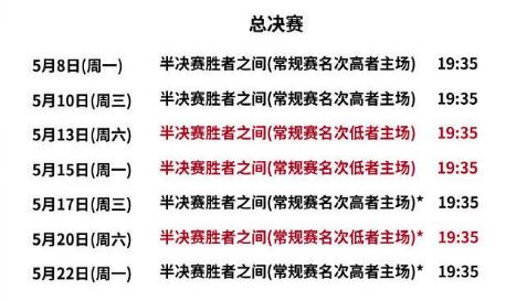 cba季后赛赛程安排直播 CBA季后赛完整赛程直播时间表2023