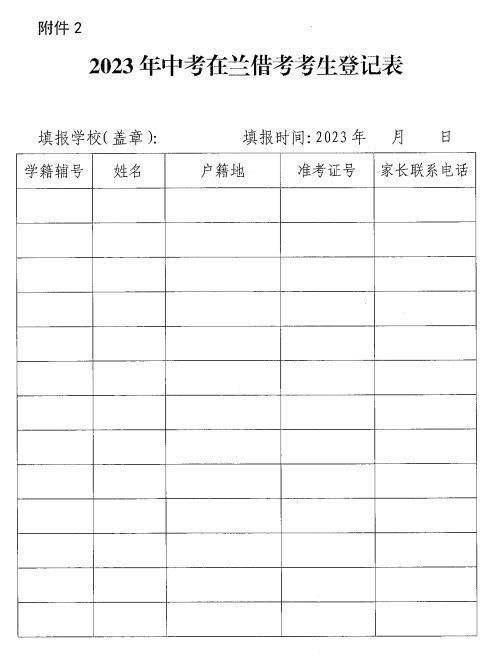 2023兰州市中考借考手续怎么办理 兰州中考照顾政策