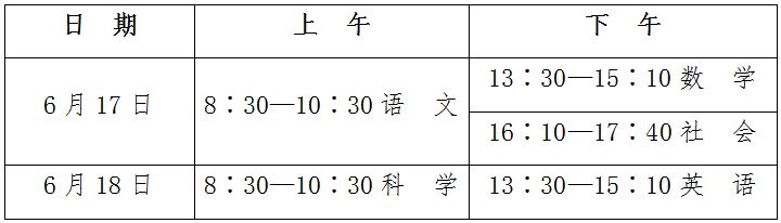 2023年杭州中考是哪一天 二零二一年杭州中考时间