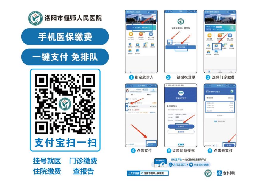 洛阳医院手机医保缴费支付流程图 洛阳医院手机医保缴费支付流程