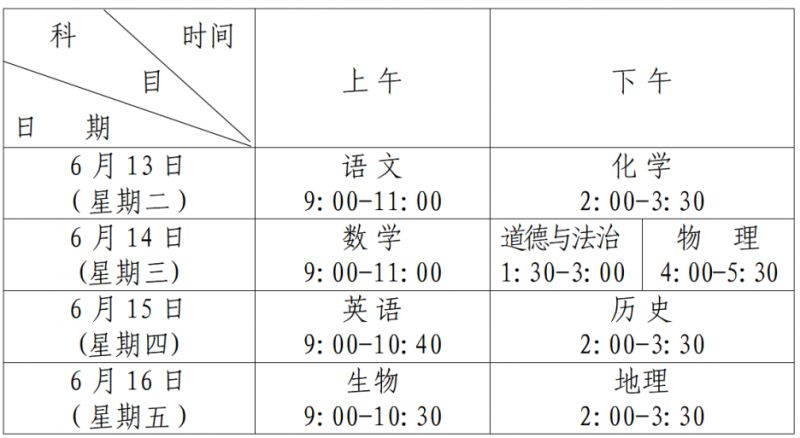 2023青岛市最新发布中考、高考安排 2021年青岛中考时间是几月几号