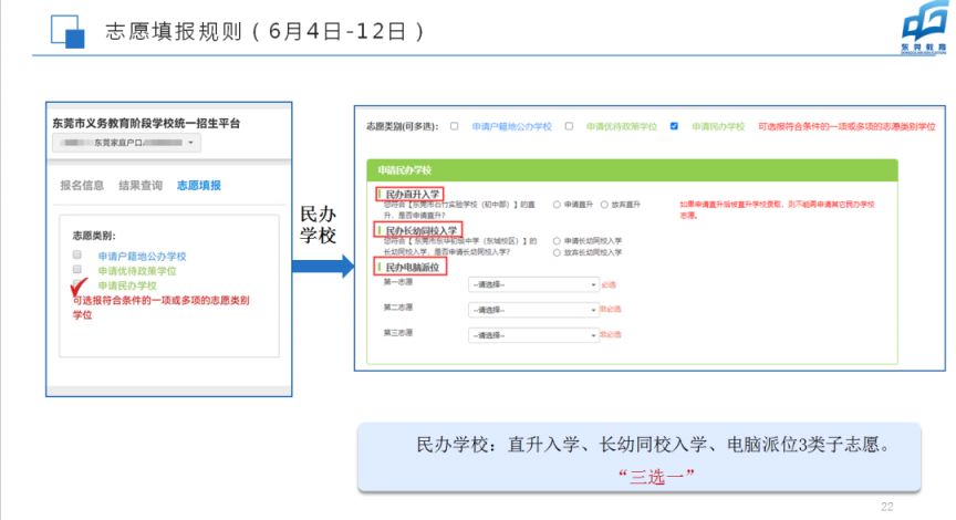 2023东莞中小学入学志愿填报流程指引 2023东莞中小学入学志愿填报流程指引图